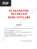 Elektronik II - Erzurum Atatürk Üniversitesi Elektronik Devreler Ders Notları