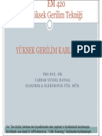 Yüksek Gerilim Tekniği - Erciyes Üniversitesi - Yüksek Gerilim Kabloları