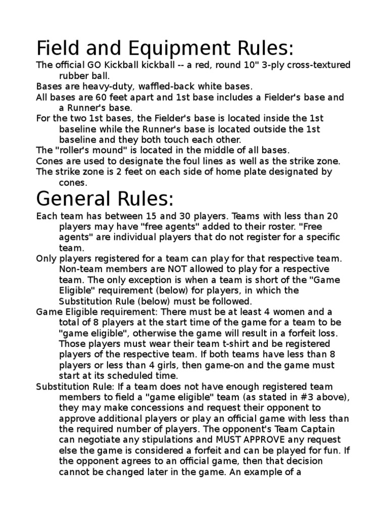 Kickball | PDF | Sports & Recreation