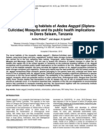 Preferred Breeding Habitats of Aedes Aegypti