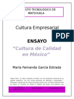 Cultura de Calidad en México