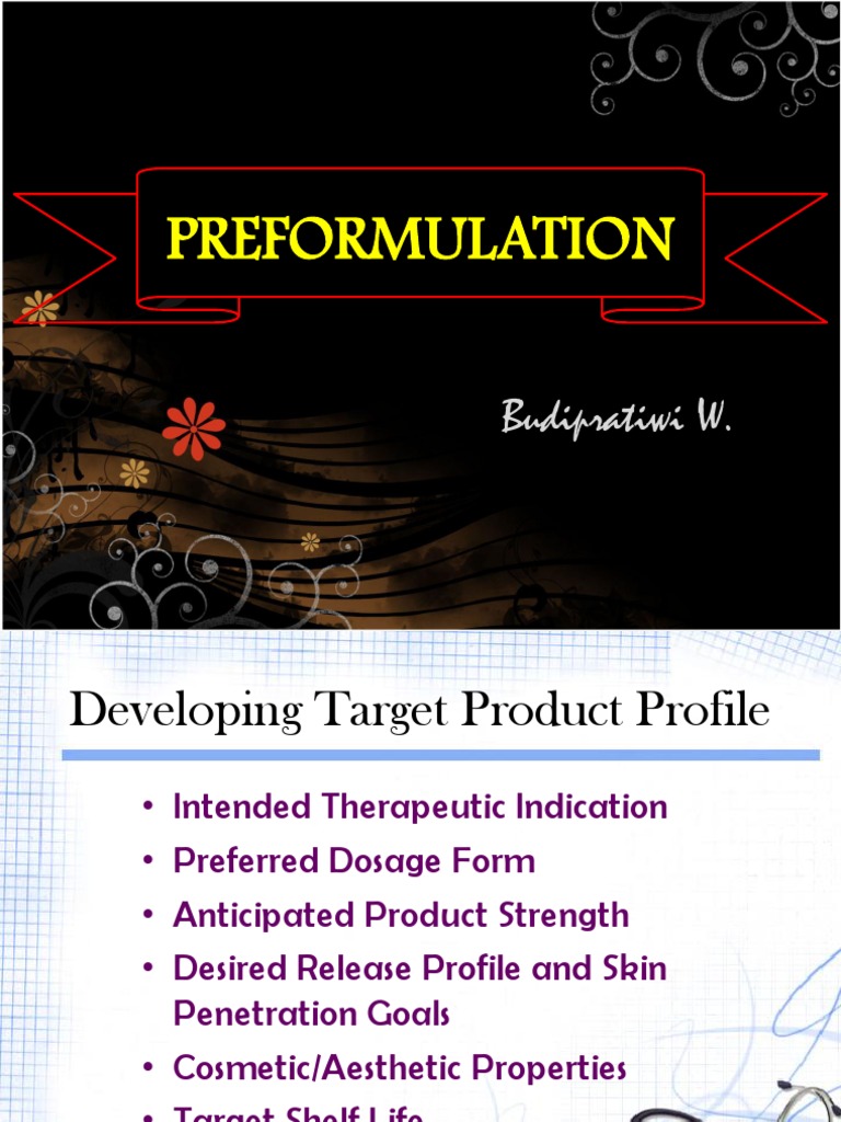 Pre formulation pdf solvation pharmaceutical formulation