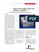 DSC - Caracterização Da Reciclagem de Polímeros