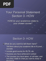 Your Personal Statement Section 3