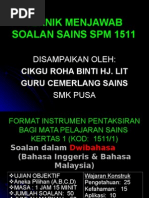 Teknik Jawab Soalan Sains SPM 2013 Roha Lit