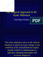 Surgical Approach of Acute Abdomen