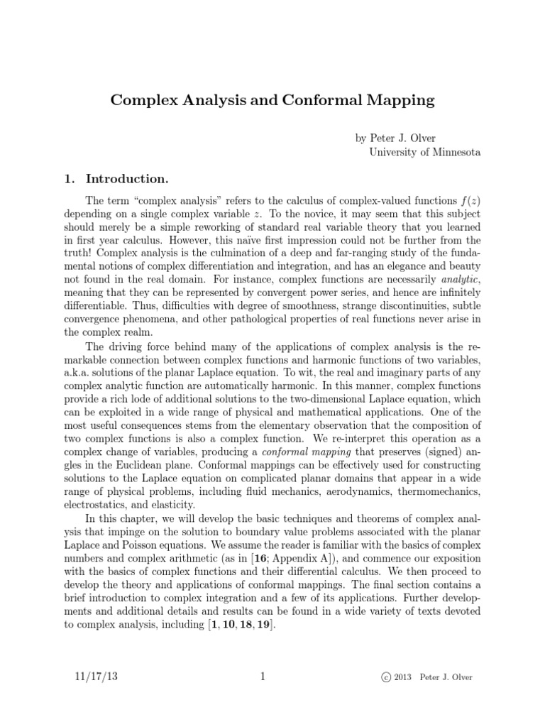 Conformal Mapping PDF | PDF | Complex Number | Complex Analysis