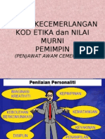 Kod Etika Dan Nilai Murni Pemimpin Cemerlang