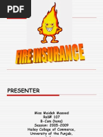 Download Presentation on FIRE Insurance by Ada Sheikh SN25257302 doc pdf