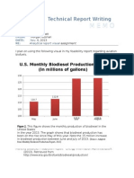 Technical Report Writing: U.S. Monthly Biodiesel Production 2013 (In Millions of Gallons)