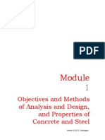 Objectives and Methods of Analysis and Design, and Properties of Concrete and Steel