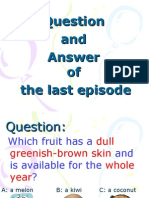 And Answer of The Last Episode