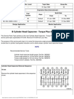 B Series Head Torque Data