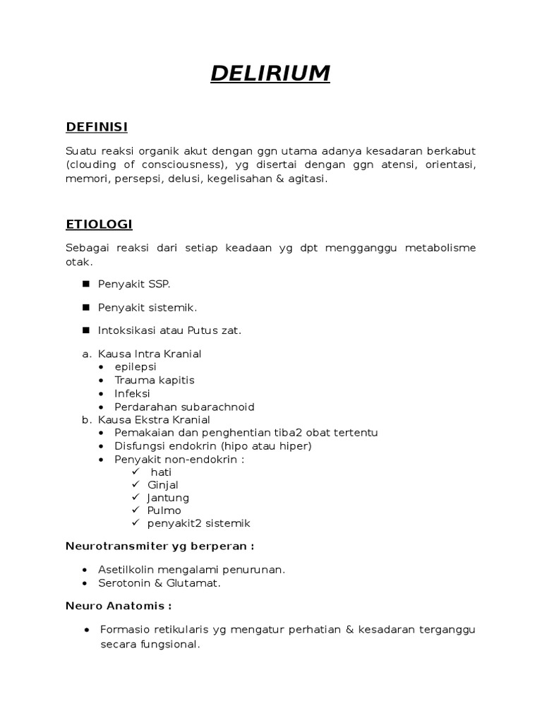 Delirium | PDF