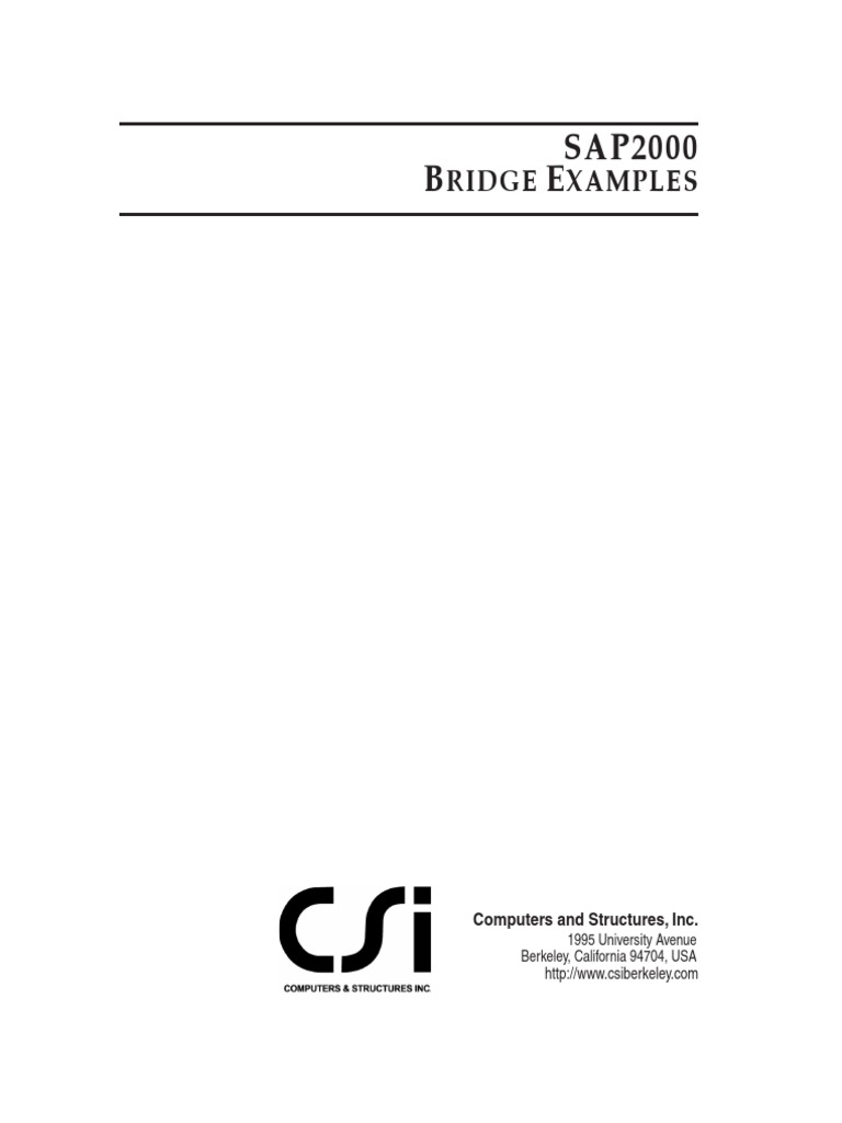 CSI Sap2000 Bridge Examples | PDF | Line (Geometry) | Strength Of Materials
