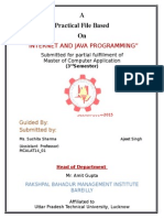 A Practical File Based On: "Internet and Java Programming"