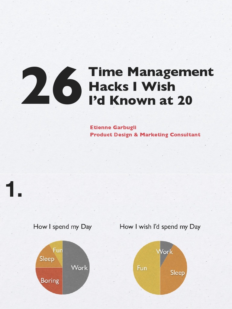 Time Management Hacks for Productivity | PDF | Computing And ...