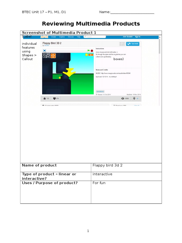 Multimedia Product Review Guide | PDF