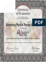 Invisage - Cert02 - Blacksburg Physical Therapy Associates