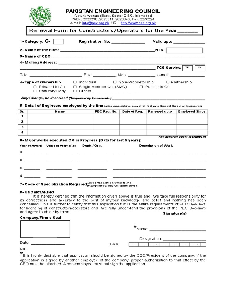 PEC Firm Registration and Renewal Guide | PDF | Government Information ...