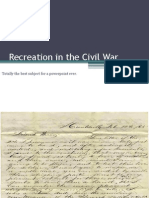 Recreation in The Civil War