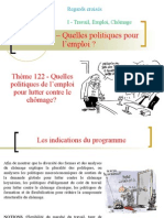 Thème 122 - Les Politiques Pour L'emploi