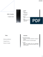 CS 321 - Compilers: Outline