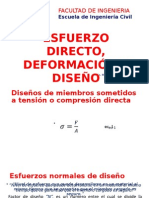 Esfuerzo Directo, Deformacion y Diseñó