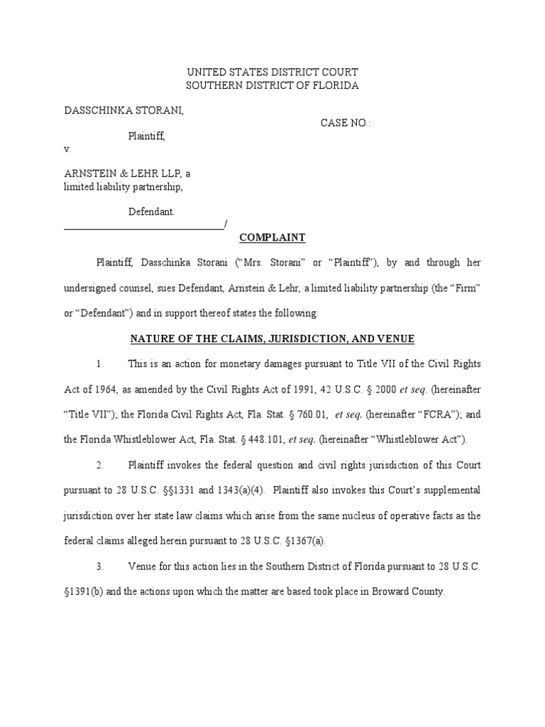 Storani v. Arnstein & Lehr PDF Attorney's Fee Damages