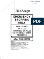 MnDOT Emergency Stopping Only - Sign