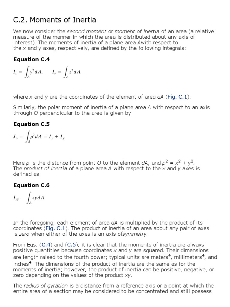 Understanding Moments of Inertia | PDF
