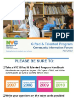 NYC Gifted & Talented Roosevelt Island Community Forum