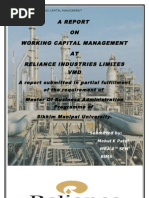 Report On Working Capital Management of Ril by Mehul Patel