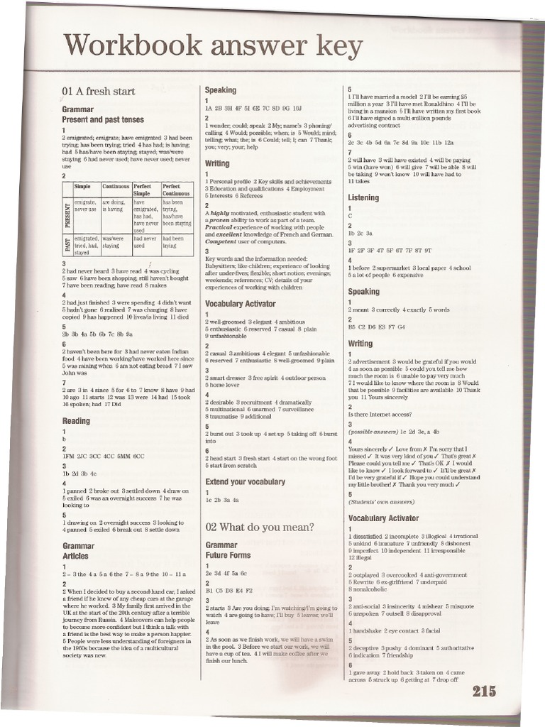 Q Skills Reading and Writing 1 Answer Key | PDF
