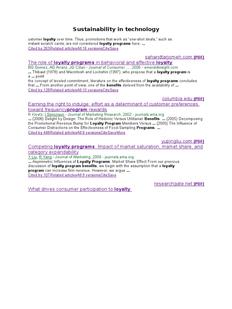Sustainability in Technology | PDF