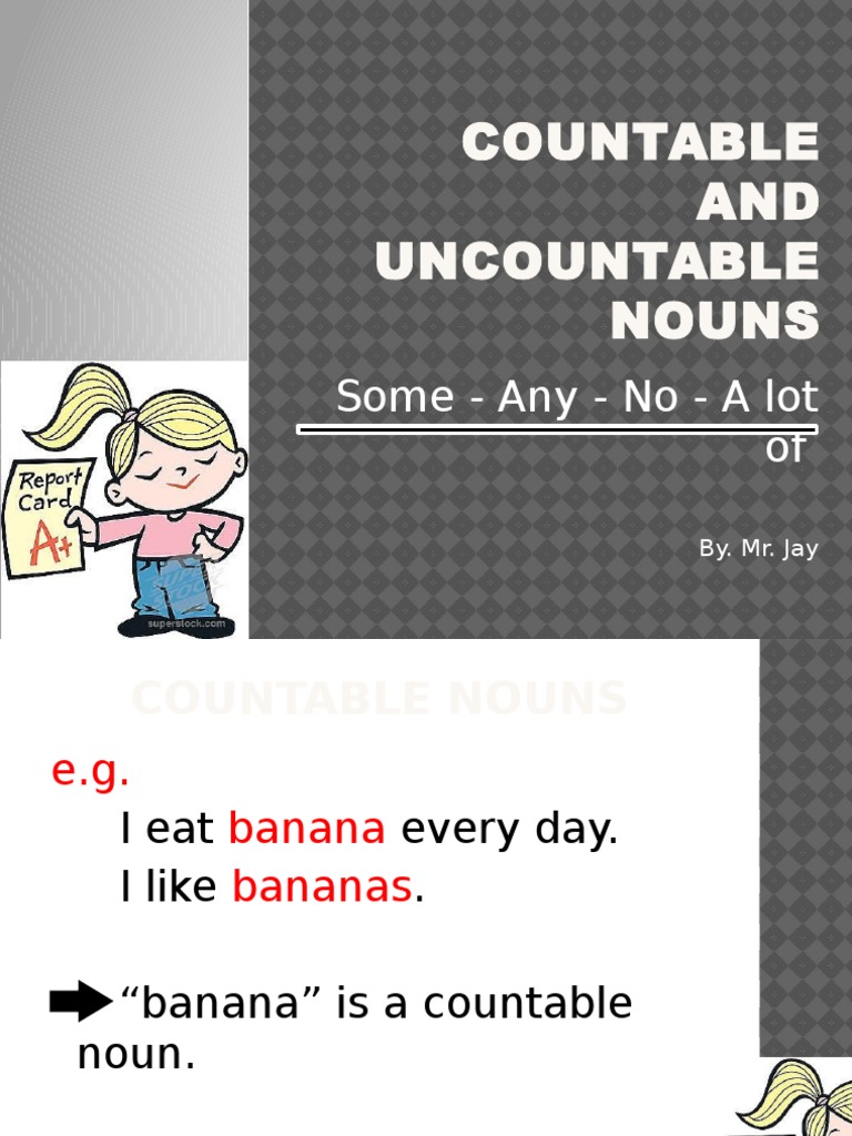 Countable and Uncountable Nouns02 PDF Grammatical Number Noun