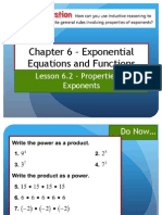 Lesson 6.2 - Properties of Exponents