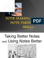 Note Making and Note Taking