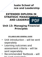 Unit 13 Managing Financial Principles