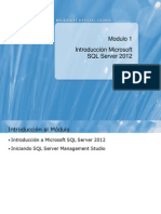 Modulo 1 Introducción A SQL SERVER 2012