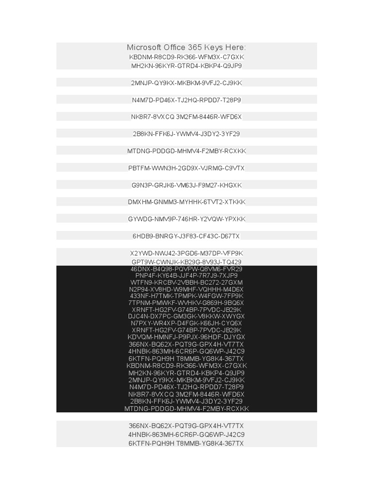 Microsoft Office 365 Keys Here