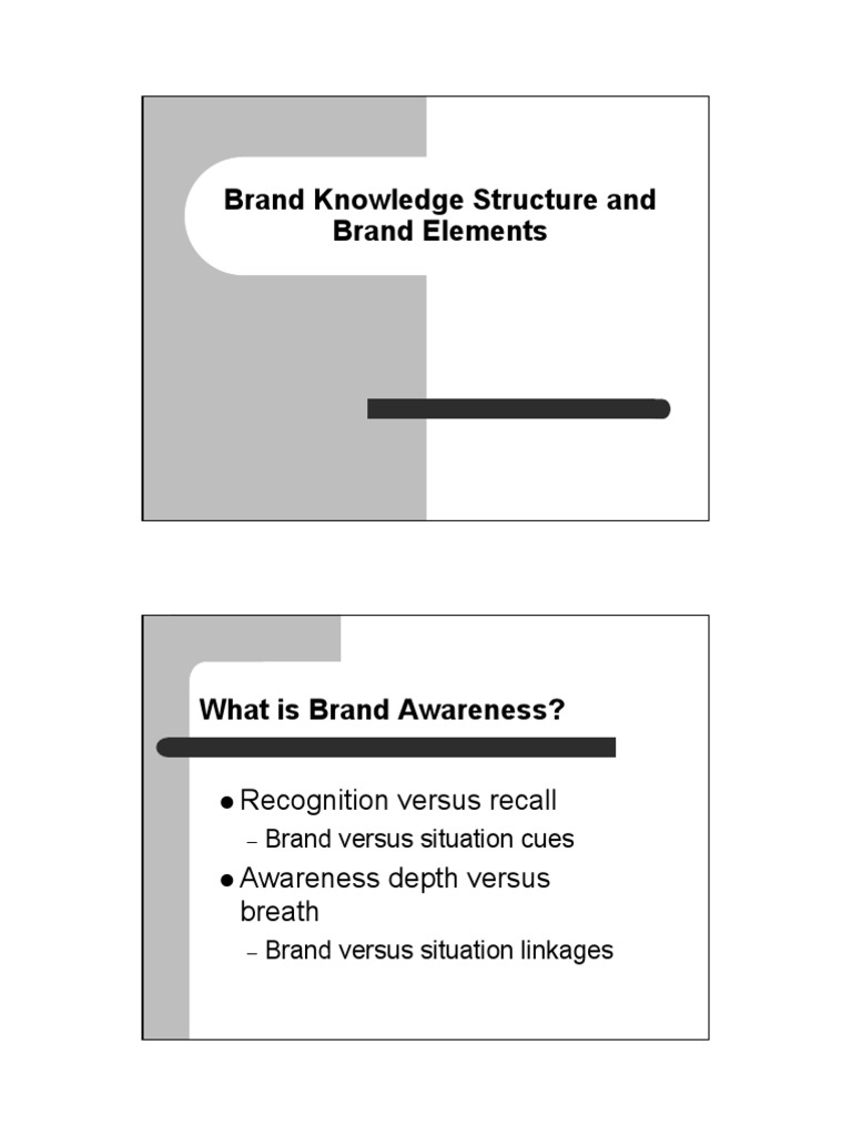 Brand Knowledge Structure Overview | PDF | Market Segmentation | Brand