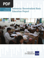 Download Indonesia Decentralized Basic Education Project by Independent Evaluation at Asian Development Bank SN252682298 doc pdf