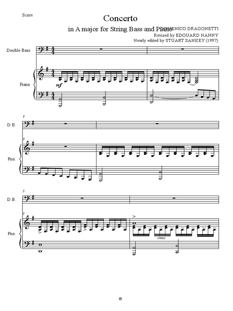 Double Bass Concerto Des sports