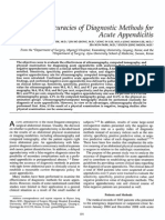 Accuracies of Diagnostic Methods For Acute Appendicitis