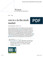 100 To 1 in The Stock Market - Seeking Wisdom