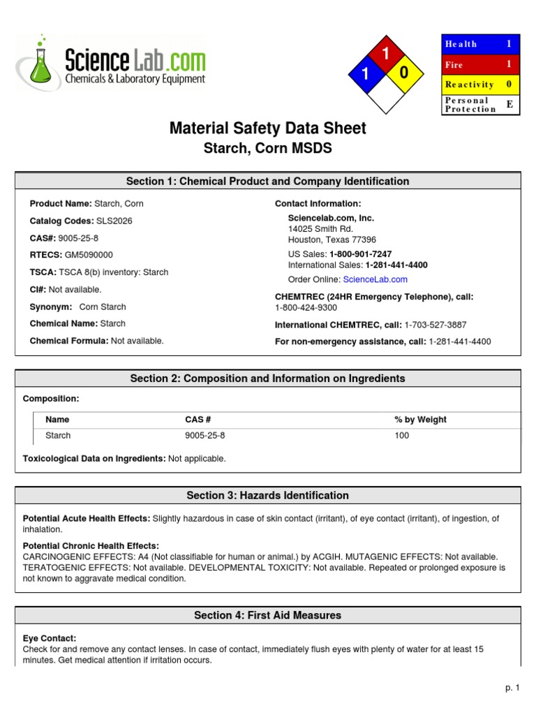 msds amilum.pdf Toxicity Biodegradation