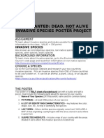 Wanted: Dead, Not Alive Invasive Species Poster Project: Assignment