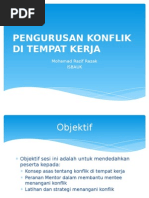 Pengurusan Konflik Di Tempat Kerja