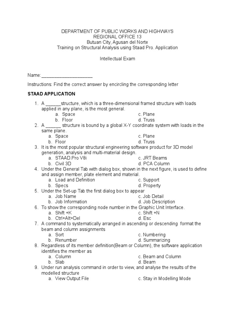 Structural Analysis Exam PDF Structural Load Structural Engineering